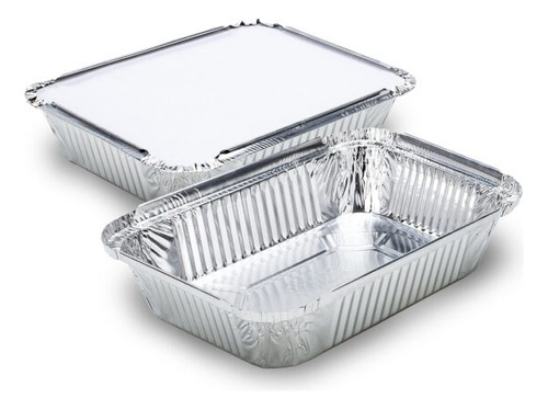 Bandeja De Aluminio F75 C/ Tapa Aluminio Y Carton X 100 Unid