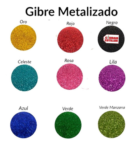 Gibré Glitter Metalizado Bolsa 100 Grs X 1 - Ciudad Cotillón