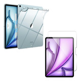 Estuche Case Transparente + Vidrio Templado Para Tablet