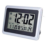 Reloj Despertador Digital Temperatura Calendario Alarma Color Gris