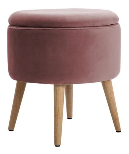 Puff Banqueta Baul Circular Nórdica Velvet  Bairesdeluxe