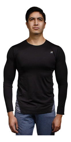 Playera Manga Larga Hombre Deportiva Fitness Entrenamiento 