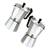 Combo X2 Cafeteras Italiana 12 Tazas Expreso Aluminio 700ml