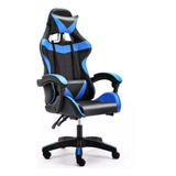 Silla Gamer Ergonometrica Cuero Sintético 360 Azul