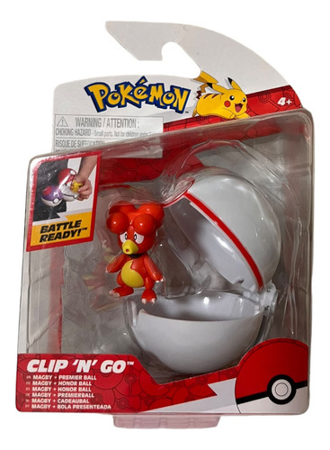 Magby 4cm Con Pokebola 7cm Pokemon Jazwares