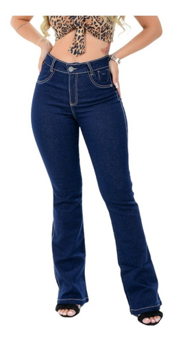 Calças Jeans Femininas Hot Pants Flare Cintura Alta Promoção