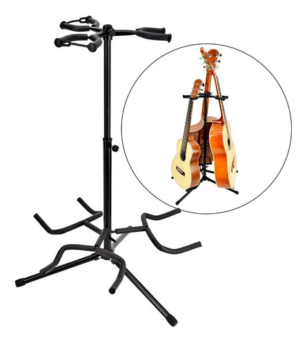 Atril Triple Soporte Para 3 Guitarras Bajos