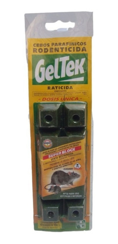 Veneno Para Ratas, 10 Bloques Rodenticia, Pack X 5 Blisters