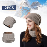 Gorros Para Frio Bufandas Tejidas Lana Unisex Moda