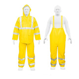 Conjunto Impermeable Doble Capa Amarillo Con Reflejante, Xg