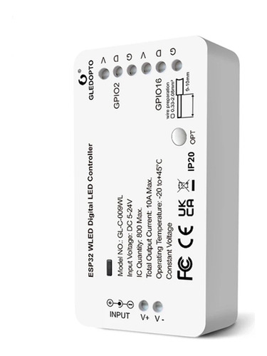 Controlador Led Led Gledopto Esp32 Dc5-24 V, Luz Dinámica Pa