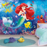 Adesivo De Parede 3d Infantil Para Quarto De Menina Ariel 