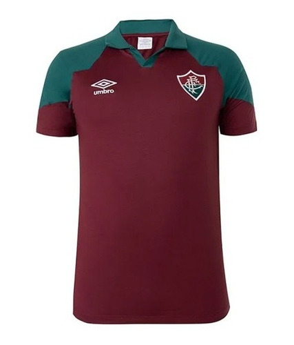 Camisa Fluminense Umbro Polo Viagem 2023 Grn/vrd - Oficial