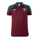 Camisa Fluminense Umbro Polo Viagem 2023 Grn/vrd - Oficial