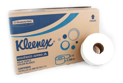 Papel Higienico Kleenex 90606 Bco 1 Caja C/12 Rlls De 300m