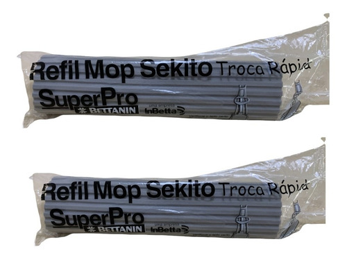 Kit C/2 Refil Mop Sekito Troca Rápida Pva Superpro 27cm