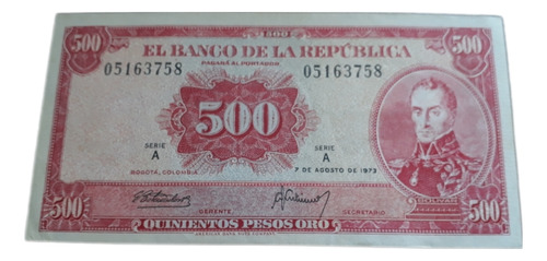 Colombia 500 Pesos Oro 1973