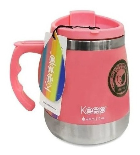 Taza Térmica Keep Indoor Color Rosa 400ml