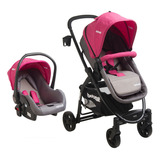 Coche De Paseo Bebesit Fenix Rosa Con Chasis Color Negro