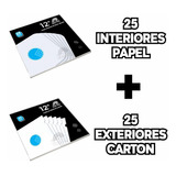 25 Fundas Interior Papel Y 25 Exterior Cartón Disco Vinil