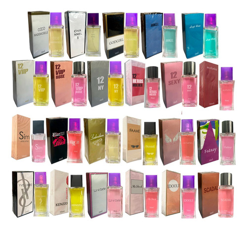 Kit 2 Perfumes Mulher Simiilar Marcas Importado Escolha O Seu