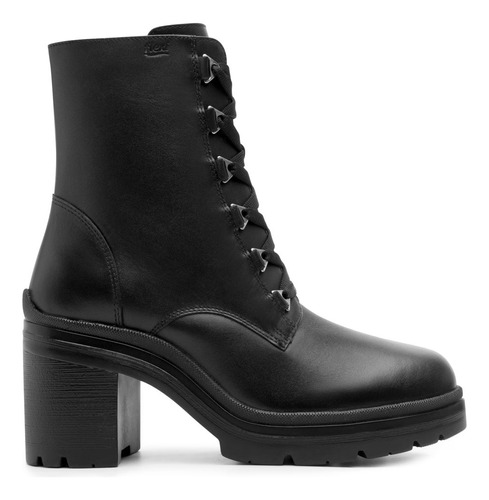 Bota Flexi Mujer Casual Militar De Piel 119607