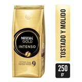 Cafe Nescafé Gold Intenso 9 Tostado Y Molido 250g Sin Tacc