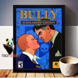 Quadro Bully Gamer Com Vidro Poster Decorativo C/ Vidro