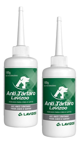 2 Antitartaro Gel Lavizoo Para Cães E Gatos 100g Promoção