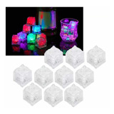 25 Cubo Hielo Led Luminoso Multicolor Mayoreo Boda Fiesta