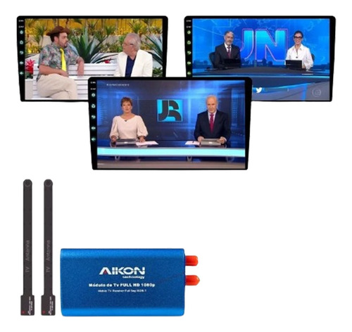 Módulo De Tv Digital Full Hd 1080p Aikon Receptor 2 Antenas