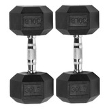 Mancuernas 30 Lb Par Hexagonal 2 Pzas Gym Ejercicio Pesa