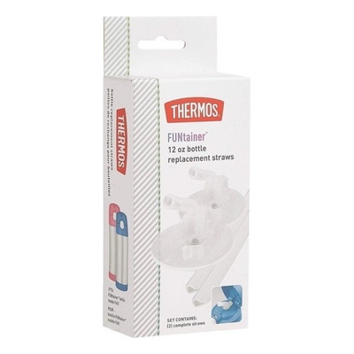 Refil Canudo Garrafa Thermos F401 Infantil Funtainer 355ml Cor Branco Liso