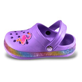 Suecos Chanclas Zapatos Banda Brillantes Fashion Moda Niñas