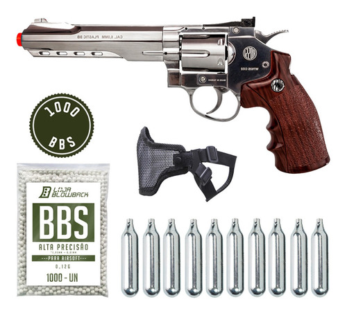 Revolver Pressão Full Metal Co2 702 Airsoft 6mm K47