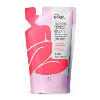 Repuesto De Crema Hidratante Corporal Frambuesa y Pimienta Rosa Natura Tododia 400 Ml Para todo tipo de piel | MercadoLibre