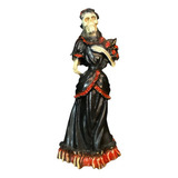 Estátua Noiva Caveira (preta) - Decoração Em Resina Cor Preto