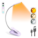 Luz De Lectura Con Clip 10 Led 3 Colores 80hs Violeta 