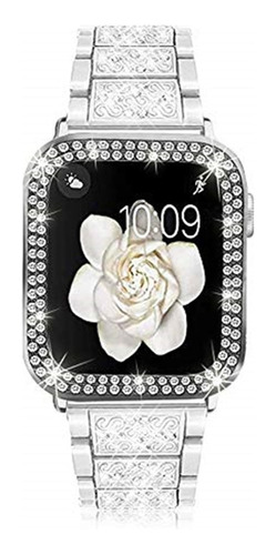 Correa De Metal Con Diamantes Para Apple Watch  Pulsera Ultr