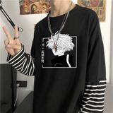 Playera De Manga Larga Con Cuello Redondo De Anime Tokyo Re