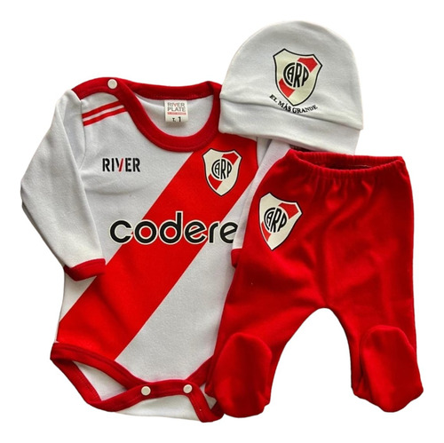 Conjunto Ajuar Bebe De Algodon River Plate