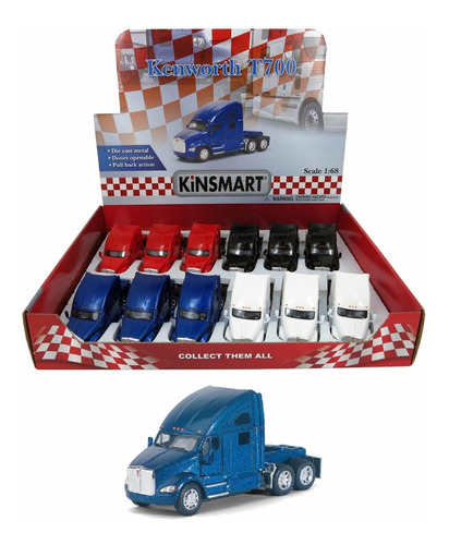 Kit Caixa Miniatura Cavalo Kenworth T 700 Com 12 Unidades