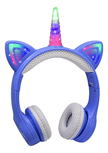 Auriculares Bluetooth Para Niños Unicornio, 15 Horas De