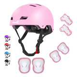 Casco De Bicicleta Para Ninos Con Rodilleras, Coderas, Muneq