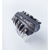 Anillo Plata Turmalina Negra Proteccion Premium   Artl