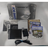 Nintendo Game Boy Advance Sp Na Caixa Completo Silver Gba Sp