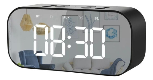 Reloj Despertador Digital Con Bocina Bluetooth Radio Fm