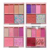 Paleta 4 Sombras +blush+glitter Icons Pink21