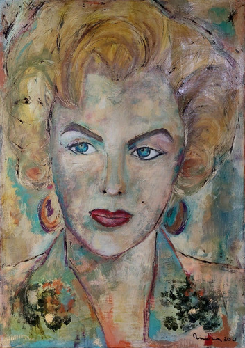Cuadro Marilyn Monroe Pintado A Mano Único Original