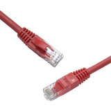 Patch Cord Cat6 24awg Vermelho 0,50 Centímetros